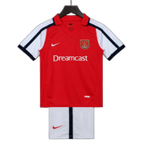 Arsenal 2001/02 Home Kids Kit – Retro Version – White/Red