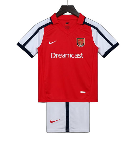 Arsenal 2001/02 Home Kids Kit – Retro Version – White/Red