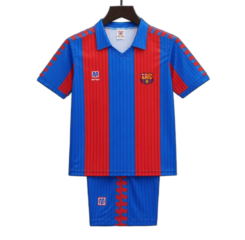 FC Barcelona 1989 Home Kids Kit – Retro Version – Red/Blue
