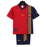 Spain 1996 Home Kids Kit – Retro Version – Red/Navy