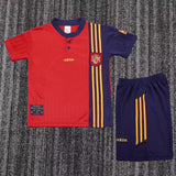 Spain 1996 Home Kids Kit – Retro Version – Red/Navy