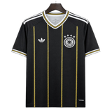 Germany 2026 Jersey – Black – Vintage Remake – Gold Pinstripes