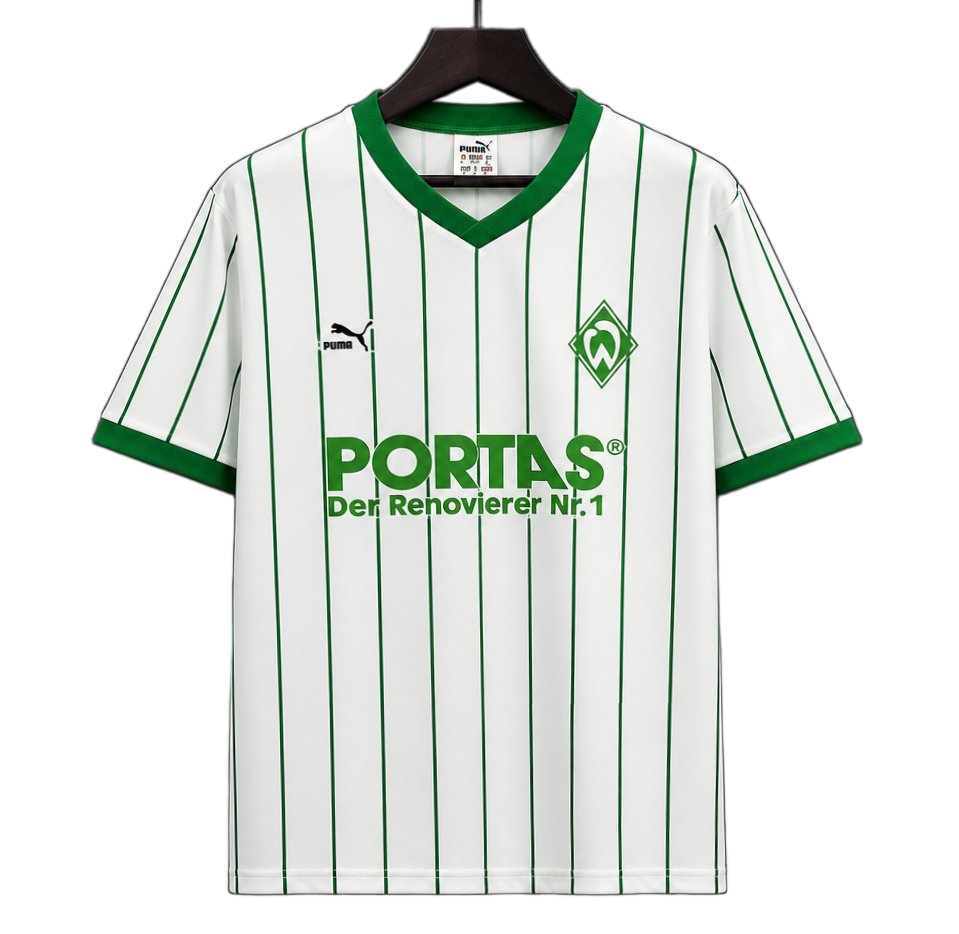 Werder Bremen 2026/27 Jersey – White/Green – Pinstripe Vintage Remake