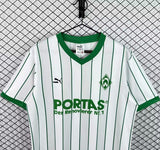 Werder Bremen 2026/27 Jersey – White/Green – Pinstripe Vintage Remake