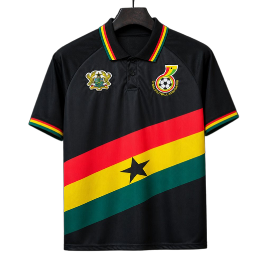 Ghana 2026 Jersey – Black – Heritage Collection Polo