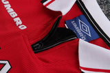 Manchester United 1998/99 Home Kids Kit – Long Sleeve – Retro Version – Red