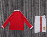Manchester United 1998/99 Home Kids Kit – Long Sleeve – Retro Version – Red
