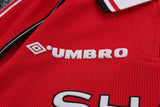 Manchester United 1998/99 Home Kids Kit – Long Sleeve – Retro Version – Red