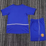 Manchester United 2002/03 Third Kids Kit – Retro Version – Blue
