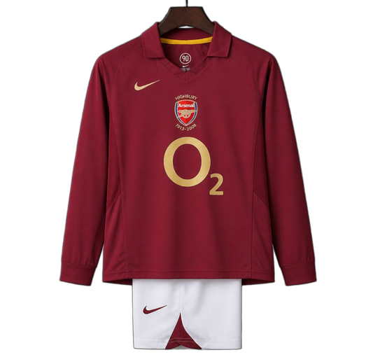Arsenal 2005/06 Home Kids Kit – Long Sleeve – Retro Version