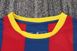 FC Barcelona 2010/11 Home Kids Kit – Long Sleeve – Retro Version – Red/Blue