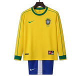 Brazil 1998 Home Kids Kit – Long Sleeve – Retro Version