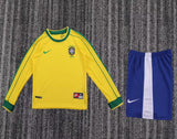 Brazil 1998 Home Kids Kit – Long Sleeve – Retro Version