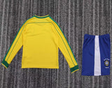 Brazil 1998 Home Kids Kit – Long Sleeve – Retro Version