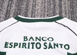 Sporting 2001/03 Home Kids Kit – Long Sleeve – Retro Version – White/Green