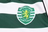 Sporting 2001/03 Home Kids Kit – Long Sleeve – Retro Version – White/Green