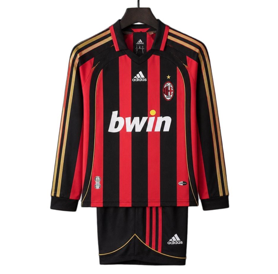 AC Milan 2006/07 Home Kids Kit – Long Sleeve – Retro Version