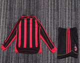 AC Milan 2006/07 Kit infantil principal – Manga comprida – Versão retro