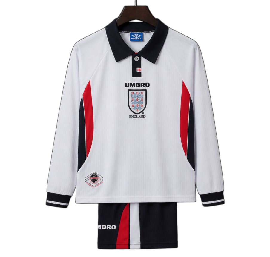 England 1998 Home Kids Kit – Long Sleeve – Retro Version