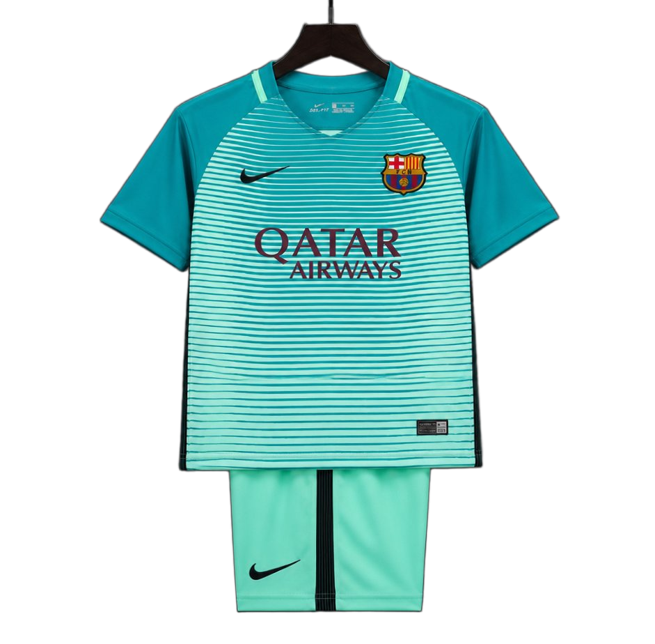 FC Barcelona 2016/17 Third Kids Kit – Retro Version