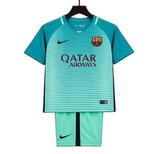 FC Barcelona 2016/17 Third Kids Kit – Retro Version