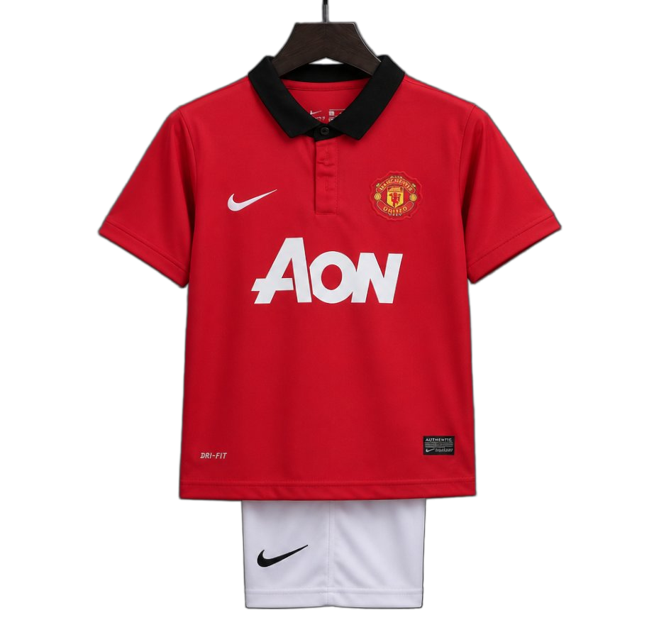 Manchester United 2013/14 Home Kids Kit – Retro Version – Red