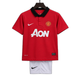 Manchester United 2013/14 Home Kids Kit – Retro Version – Red
