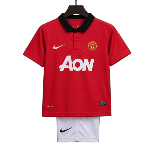 Manchester United 2013/14 Home Kids Kit – Retro Version – Red