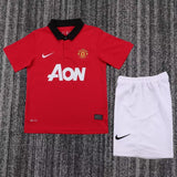 Manchester United 2013/14 Home Kids Kit – Retro Version – Red