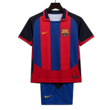 FC Barcelona 2003/04 Home Kids Kit – Retro Version – Red/Blue