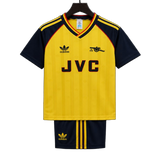 Arsenal 1988/90 Away Kids Kit – Retro Version – Yellow