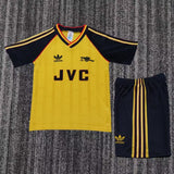 Arsenal 1988/90 Away Kids Kit – Retro Version – Yellow