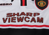 Manchester United 1998/99 Away Kids Kit – Retro Version – White