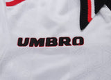 Manchester United 1998/99 Away Kids Kit – Retro Version – White
