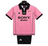 Juventus 1997/98 Away Kids Kit – Retro Version – Pink