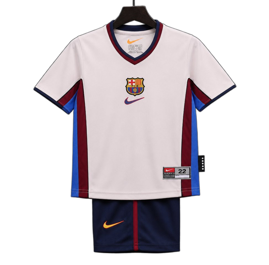 FC Barcelona 1998/99 Away Kids Kit – Retro Version