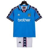 Manchester City 1997/98 Home Kids Kit – Retro Version