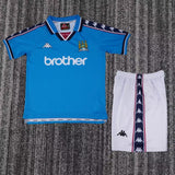 Manchester City 1997/98 Home Kids Kit – Retro Version