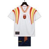 Spain 1996 Third Kids Kit – Retro Version – White
