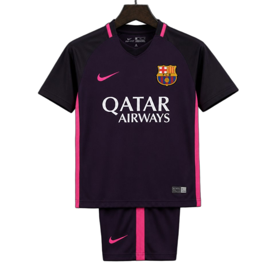 FC Barcelona 2016/17 Away Kids Kit – Retro Version