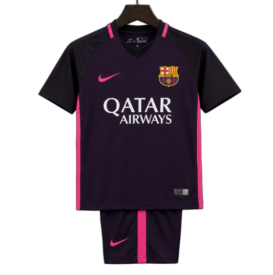 FC Barcelona 2016/17 Away Kids Kit – Retro Version