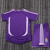 Real Madrid 2006/07 Away Kids Kit – Retro Version – Purple