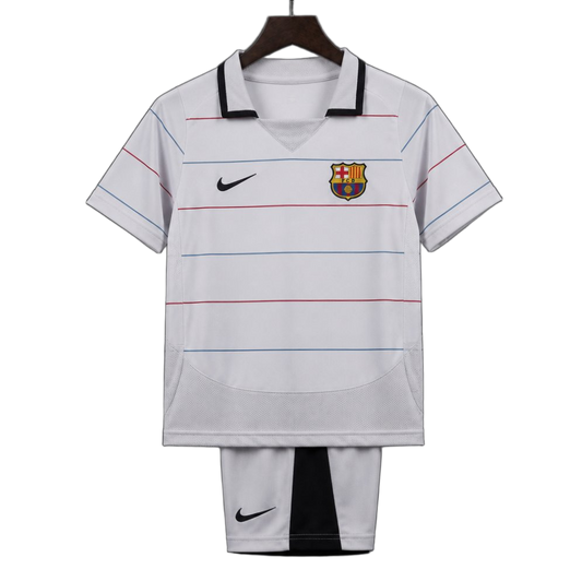 FC Barcelona 2003/04 Away Kids Kit – Retro Version – Grey