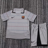 FC Barcelona 2003/04 Away Kids Kit – Retro Version – Grey