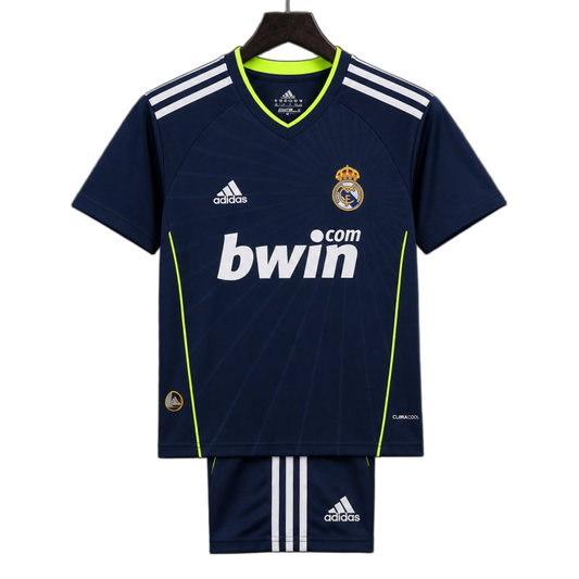Real Madrid 2010/11 Away Kids Kit – Retro Version – Navy