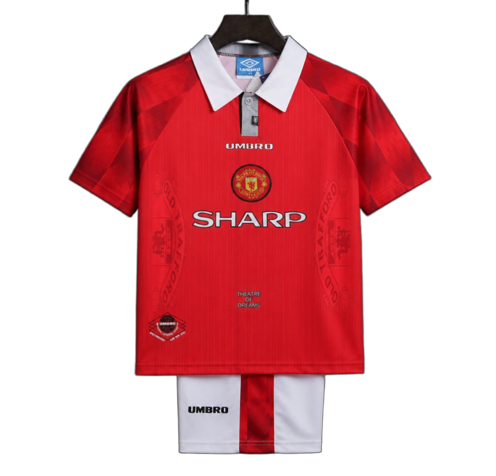 Manchester United 1996/97 Home Kids Kit – Retro Version