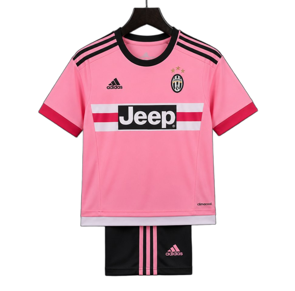 Juventus 2015/16 Away Kids Kit – Retro Version – Pink