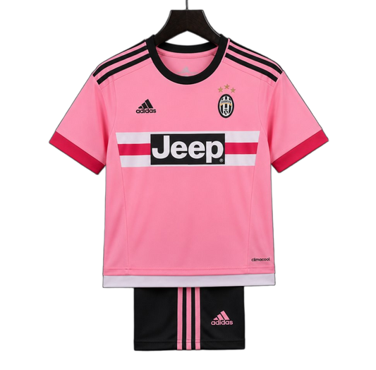Juventus 2015/16 Away Kids Kit – Retro Version – Pink