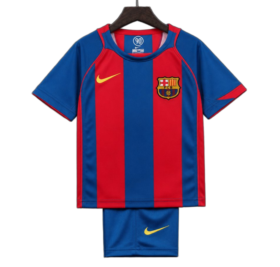 FC Barcelona 2004/05 Home Kids Kit – Retro Version