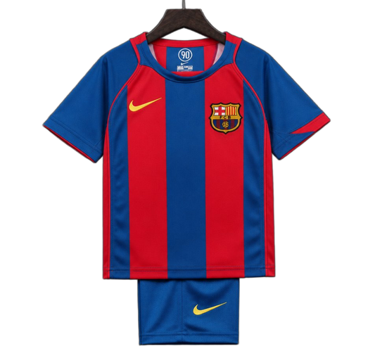 FC Barcelona 2004/05 Home Kids Kit – Retro Version